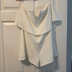 Lulu's Elegant Cream Romper